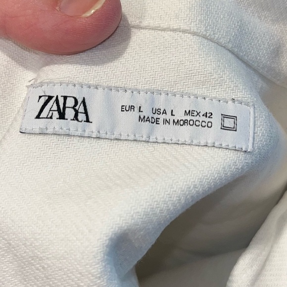 🤍ZARA Shirt jacket L – White with Colorful Pocket unisex - Picture 2 of 12